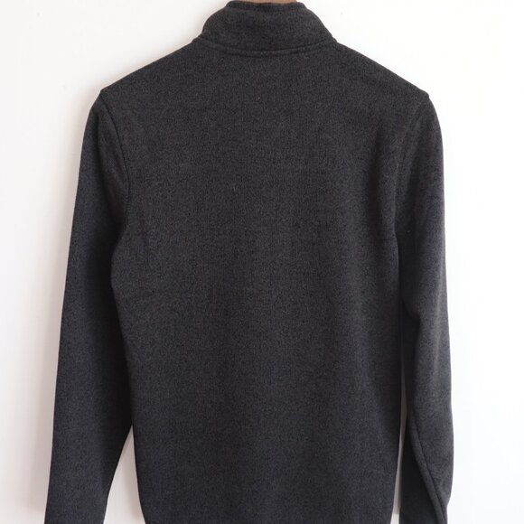 Eddie Bauer Radiator Fleece 1/4 Zip Sweater Black Heather Sz S NWT - Picture 3 of 8